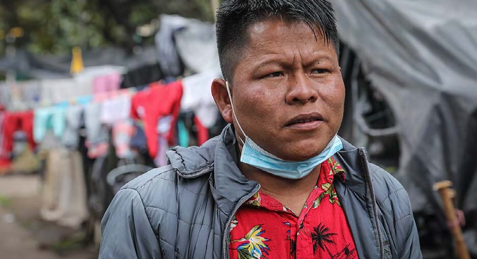 Líder embera Leonival Bustos